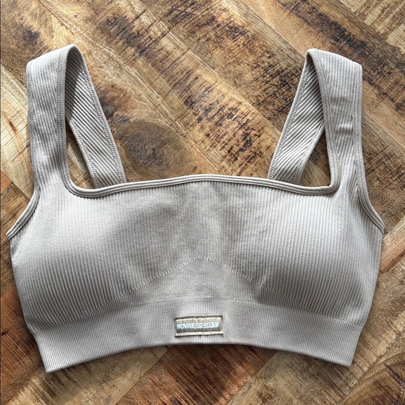 🟤 ⚪️NWOT Ribbed Seamless Bra Sz L⚪️🟤 - Picture 2 of 9